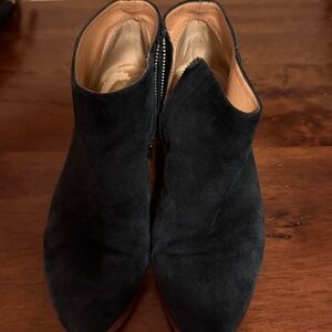 J Crew Black Suede Ankle Boots